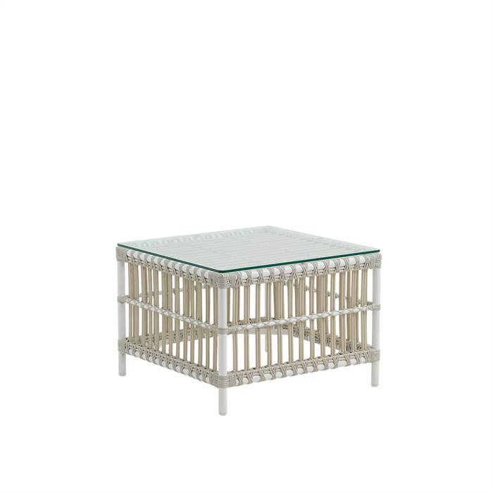 Sika Design Caroline sidebord m. glasplade - Dove White