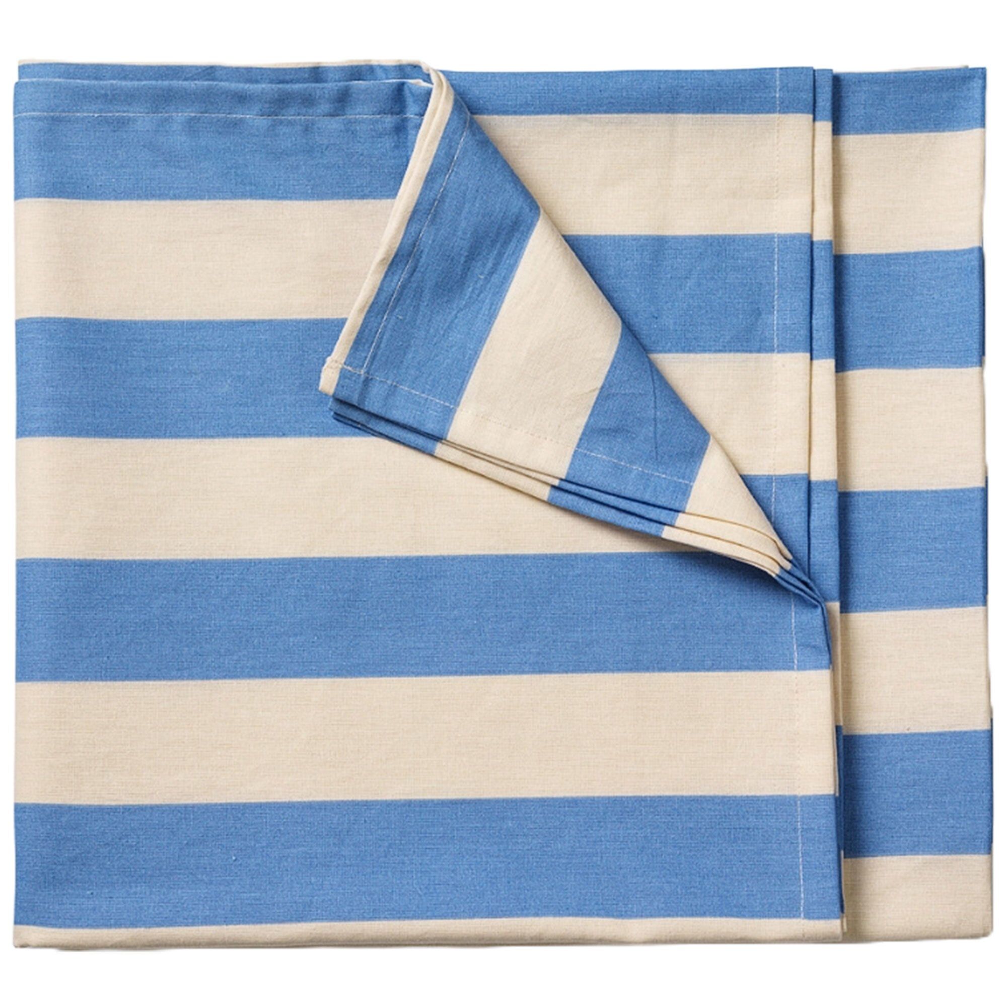 Midnatt Franka dækkeserviet 145x145 cm, blå/aprikos