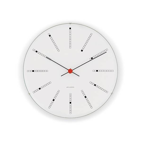 Arne Jacobsen Bankers Vægur - Ø:21 cm - Hvid