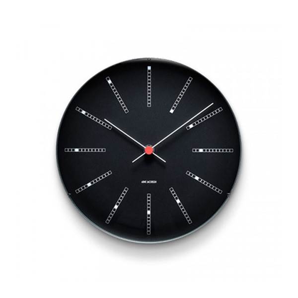 Arne Jacobsen Bankers Vægur - Ø:21 cm - Sort