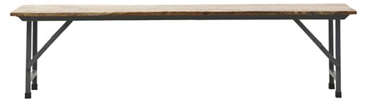 Entrébænk uden ryglæn House Doctor Party sammenklappelig H45xB36xL180 cm mangotræ/jern