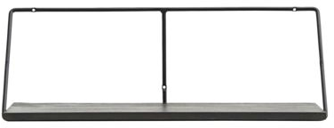 Væghylde House Doctor Wired  -  sort jern og mangotræ 70Ã24 cm
