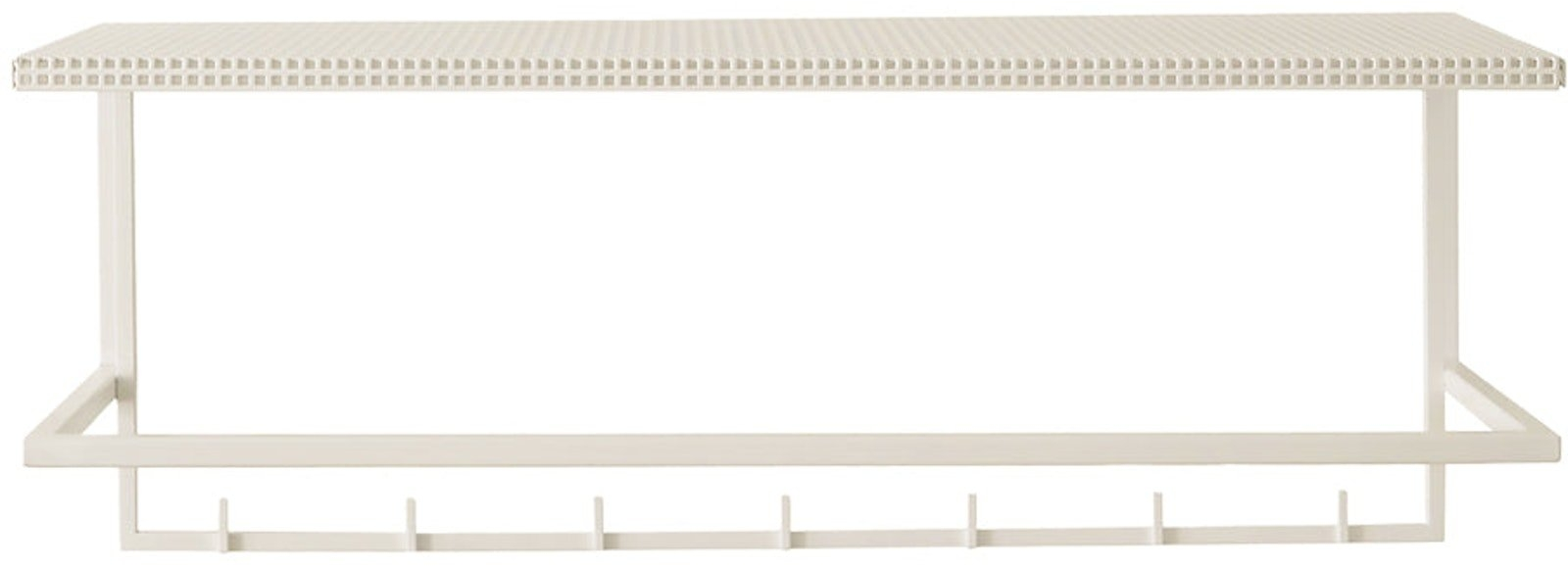Knagerække Kristina Dam Grid stål beige 28x75 cm