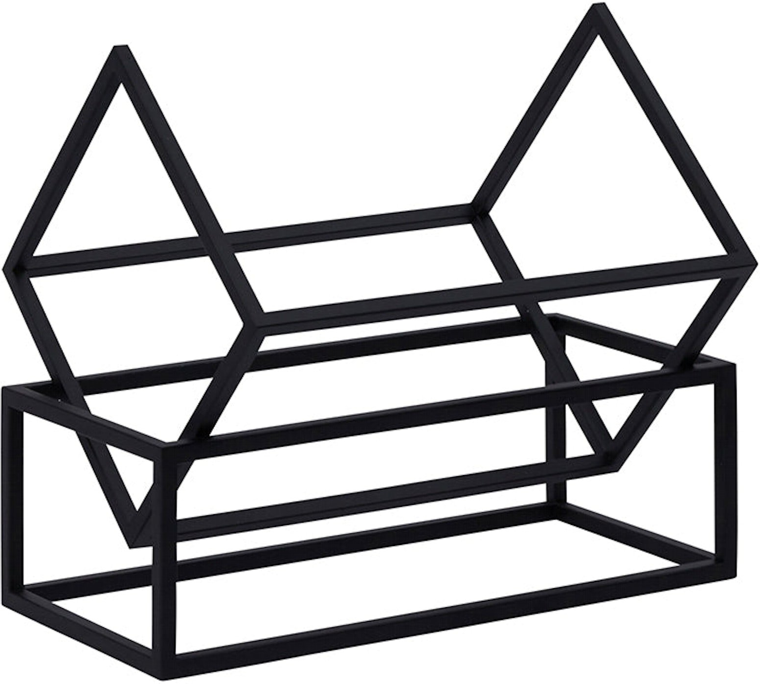 Bogreol Kristina Dam Book Keeper sort stål H32xB27xL38 cm