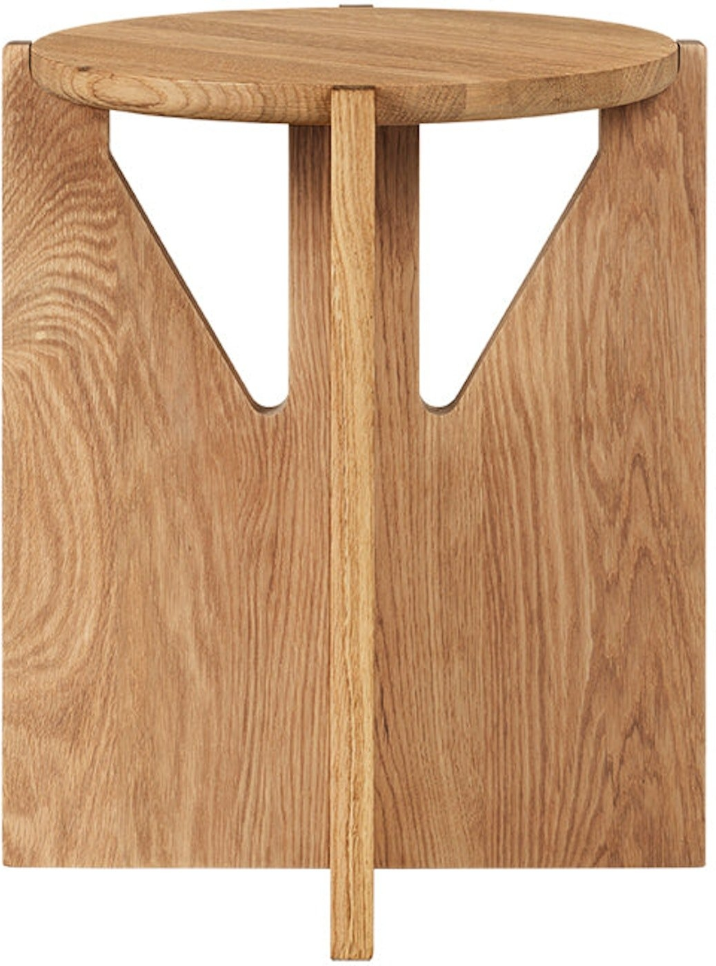 Småbord Kristina Dam Simple i olieret egetræ  -  multifunktionelt sidebord/skammel D36 x H42 x L75 cm, mørk natur