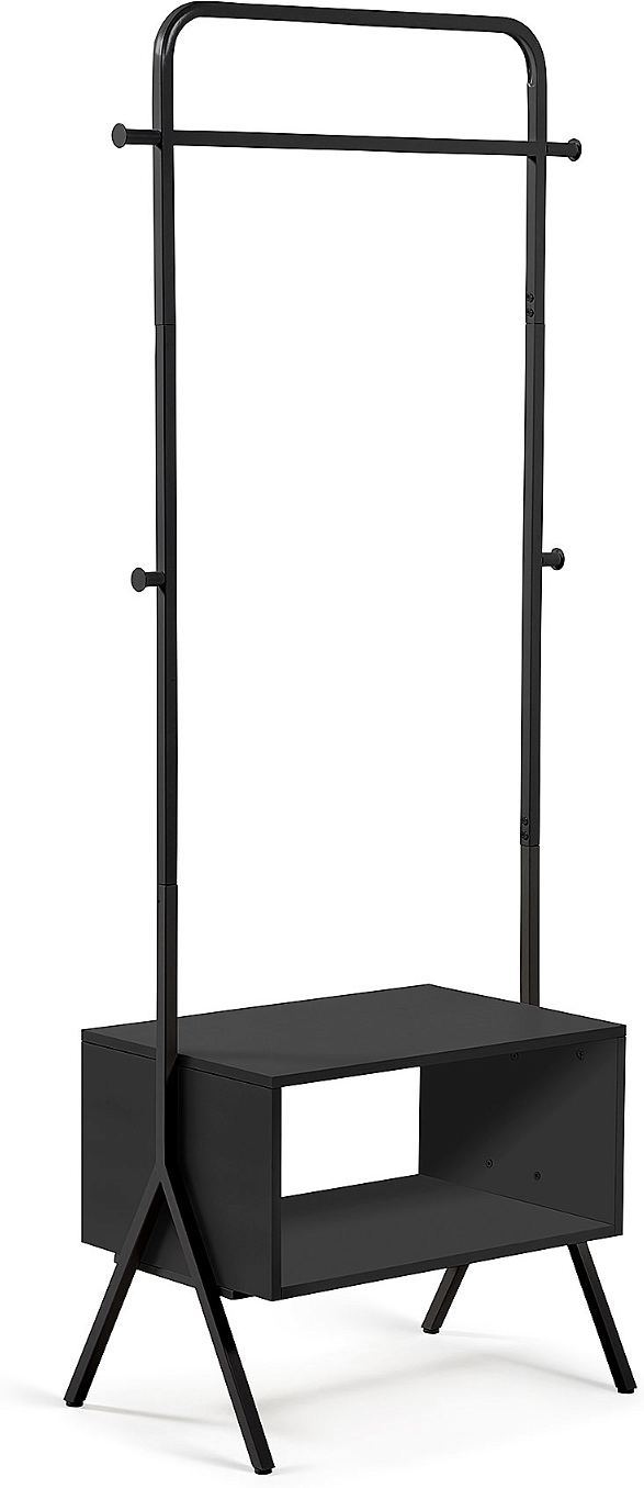 Knagerække & hattehylde Celise  -  Kave Home nordisk stumtjener i sort H180x42x74 cm