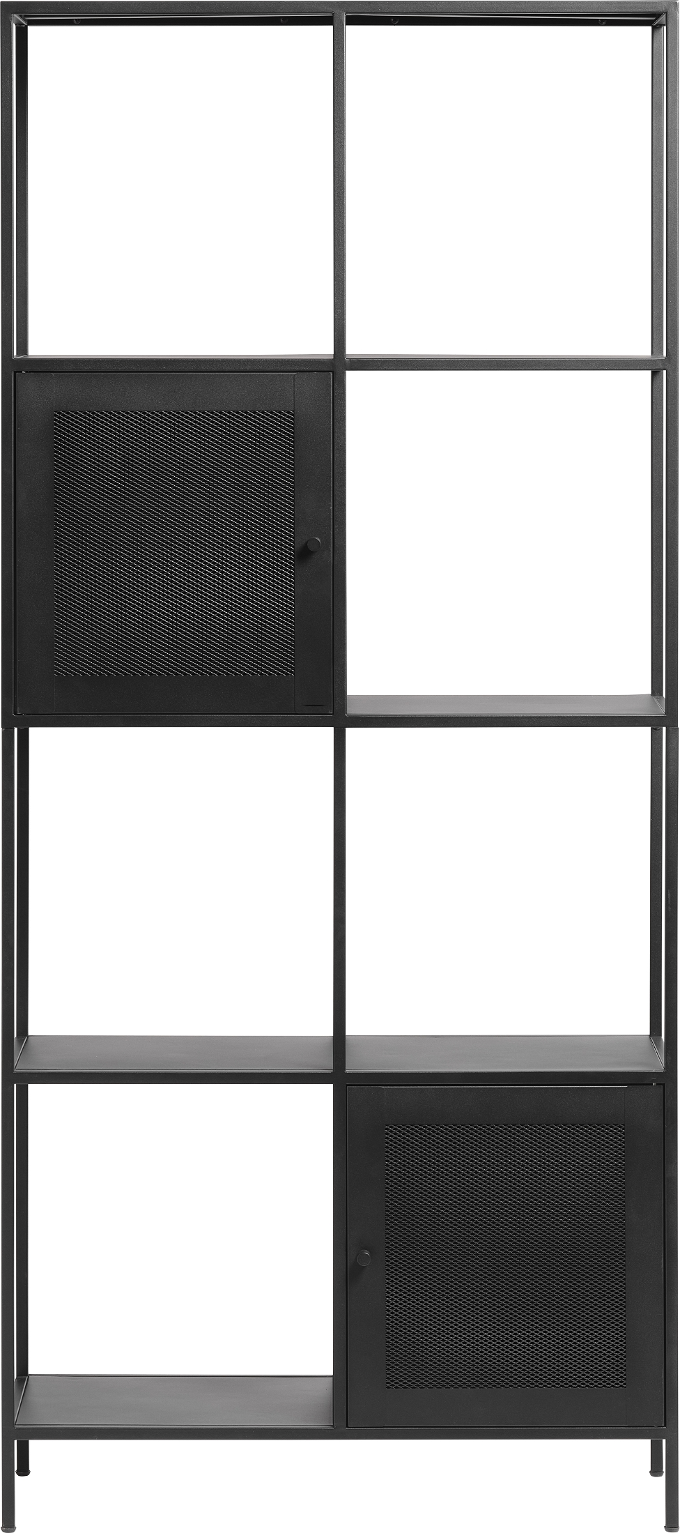 Reol Nordique Design Malibu i sort metal  -  opbevaringsreol H180 x B80 x D35 cm