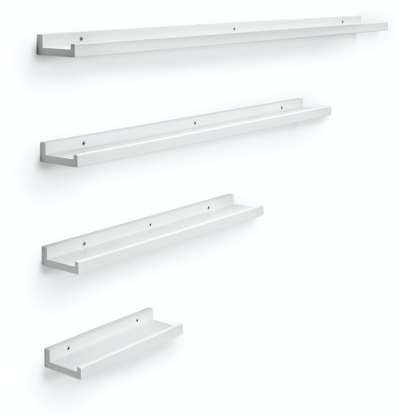 Billedhylde Torkelson ZITTI  -  fotohylde i egetræ hvid 60Ã10Ã4 cm