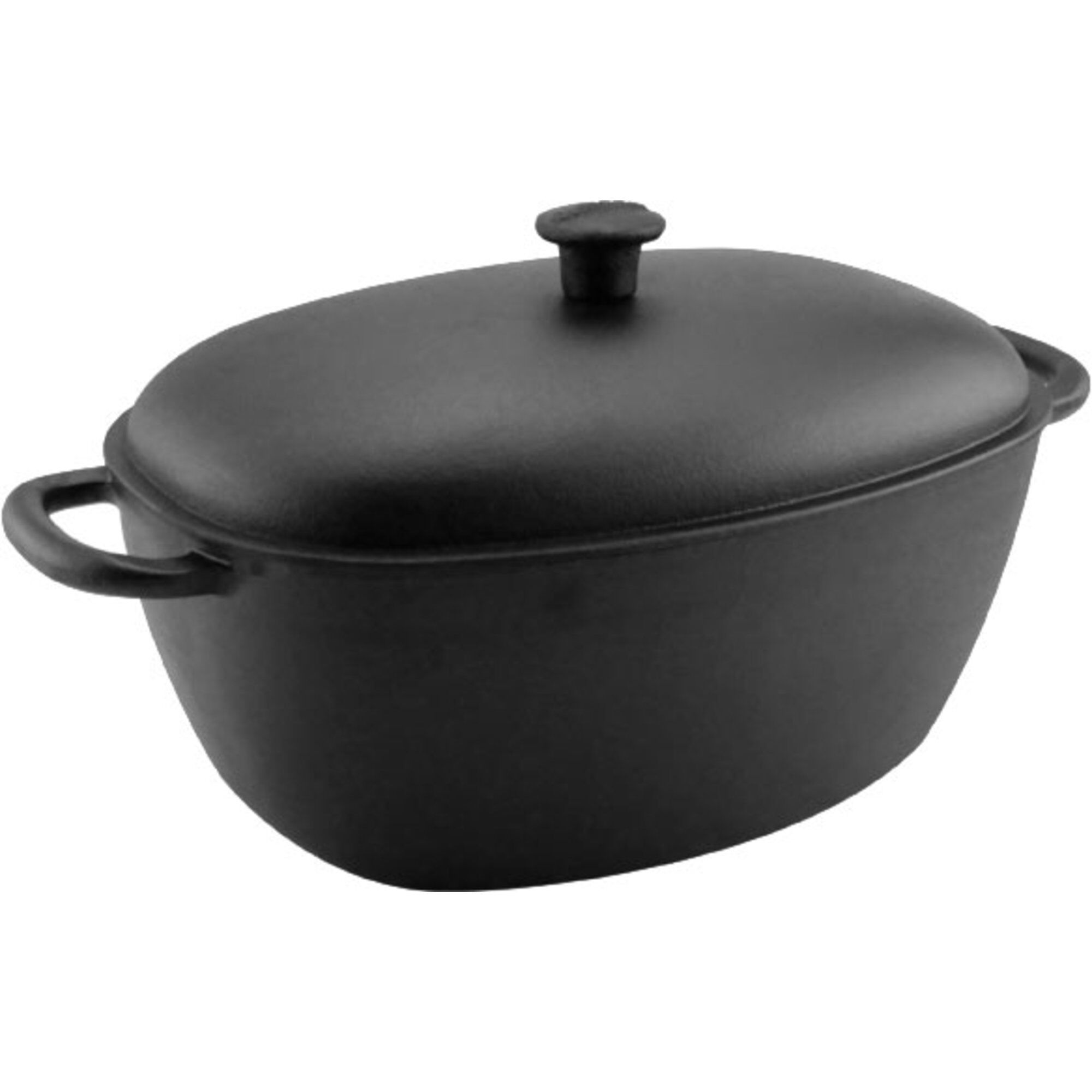 Carl victor Støbejernsgryde med låg 6 liter, oval