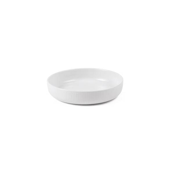 Royal Copenhagen Hvid Riflet Ovnfast fad, 18,5 cm
