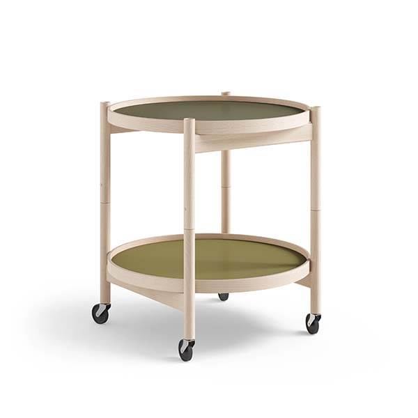 Brdr. Krüger Bølling bakkebord 50 cm. - bøg ubehandlet - Bakke 1: Leaf / Bakke 2: Base
