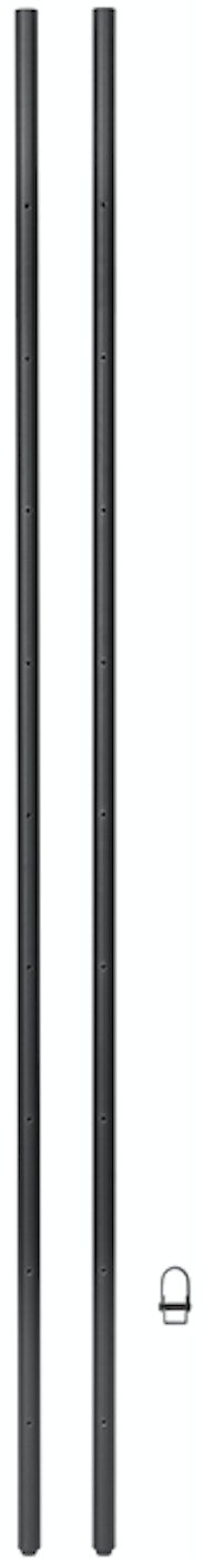 Reolben møbelben Broste Copenhagen Nobuko sort jern H 163 cm