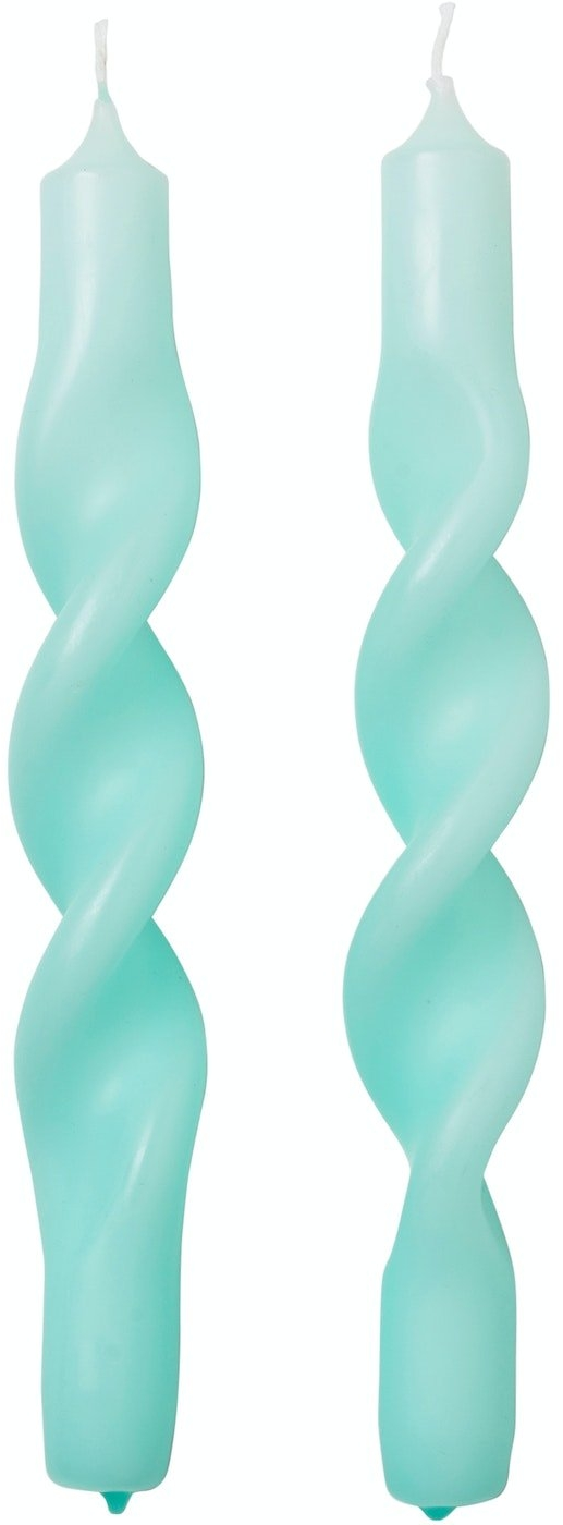 Stearinlys Broste Copenhagen Twist blå Ø2,4 x H23 cm paraffinvoks
