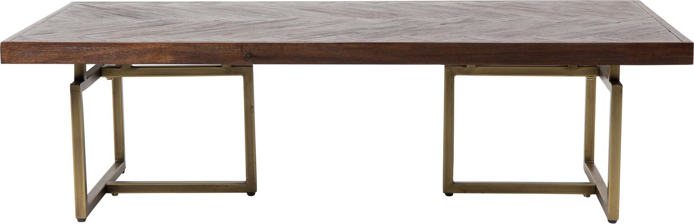 Sofabord Dutchbone Class i akaciefiner & stål, stenlysgrå, 120x60x35 cm