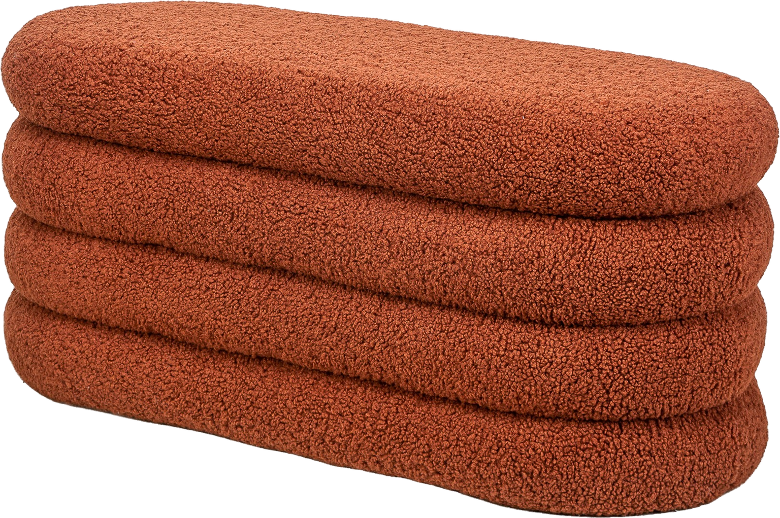 Entrébænk Nordlys Furniture Uppsala bouclé rød 100Ã40Ã45 cm