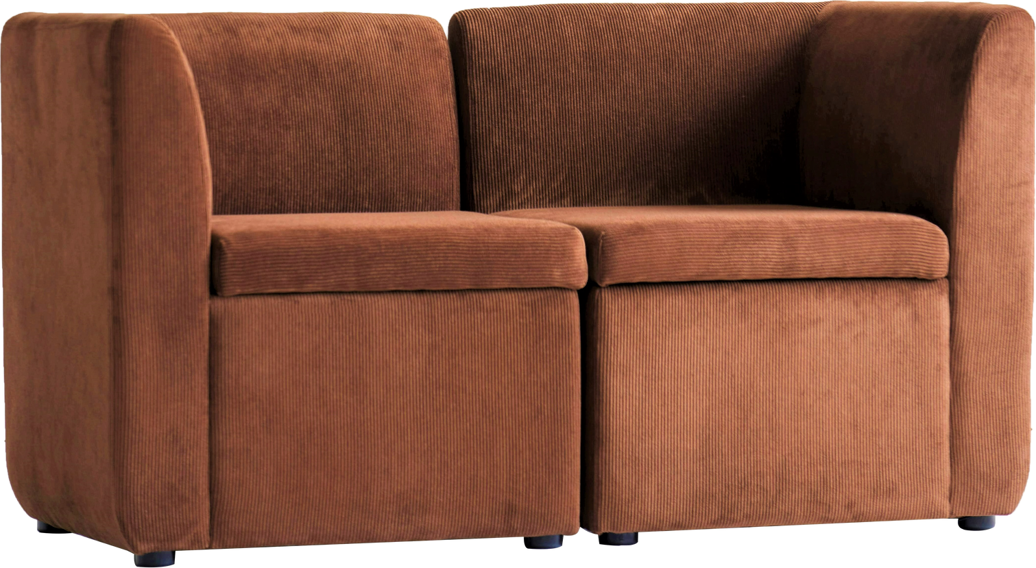 2-personers sofa Nordlys Furniture Varde2places fløjl dyb rød 120x60 cm