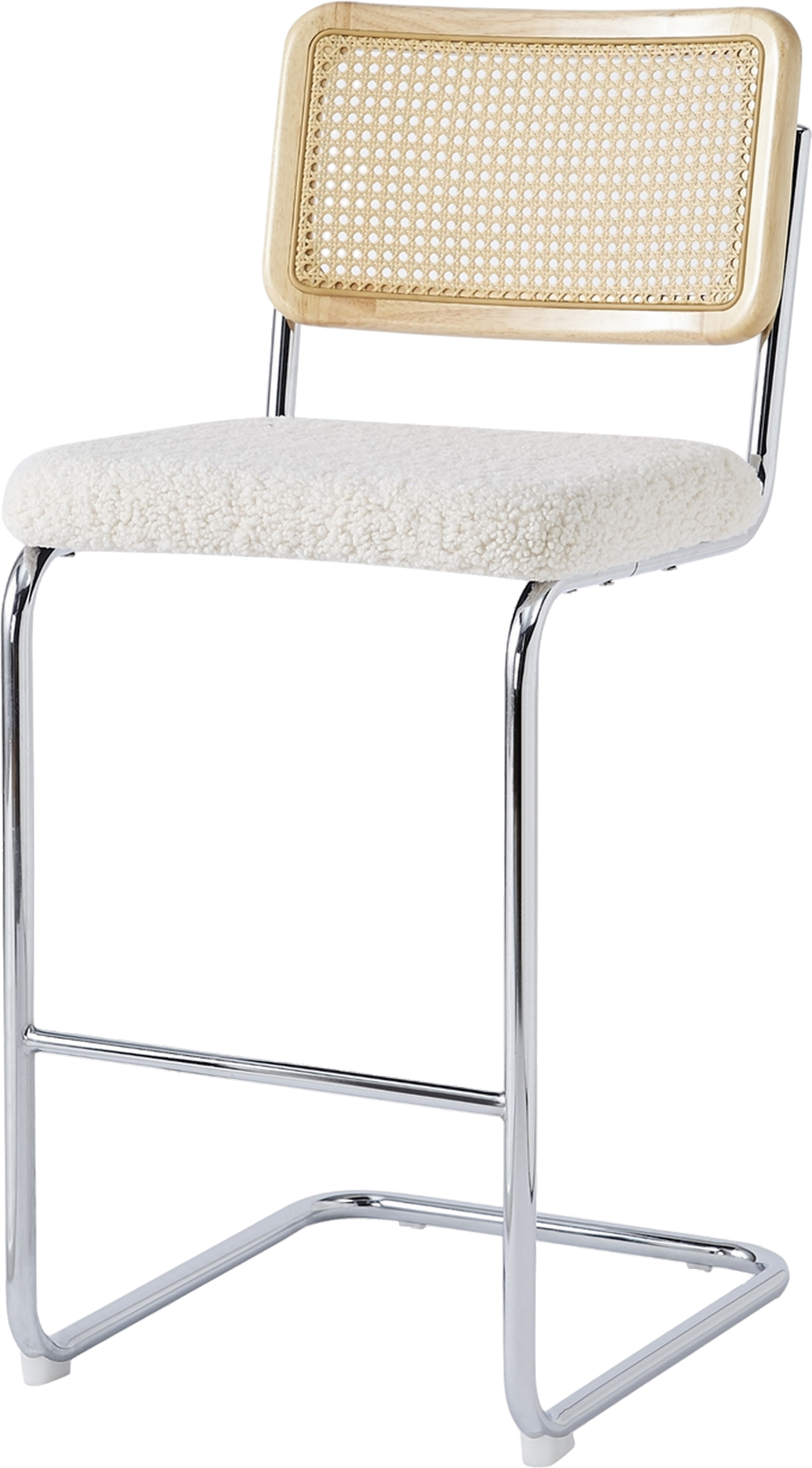 Barstol Nordlys Furniture Tabsofia i hvid rattan med 75 cm siddehøjde  -  H100 B49 D58