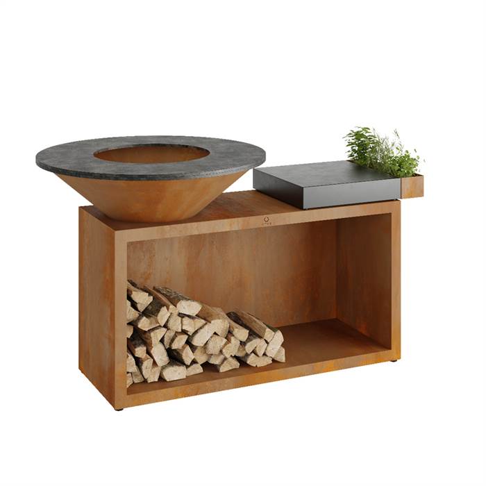 OFYR Grill Island Corten 100 Ceramic Dark Grey