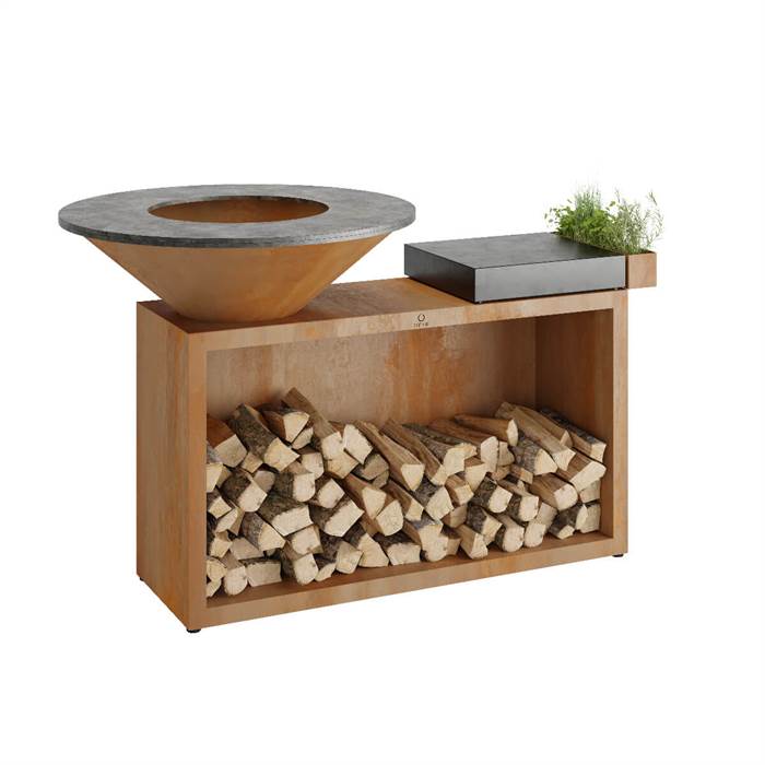 OFYR Grill Island Corten 85 Ceramic Dark Grey