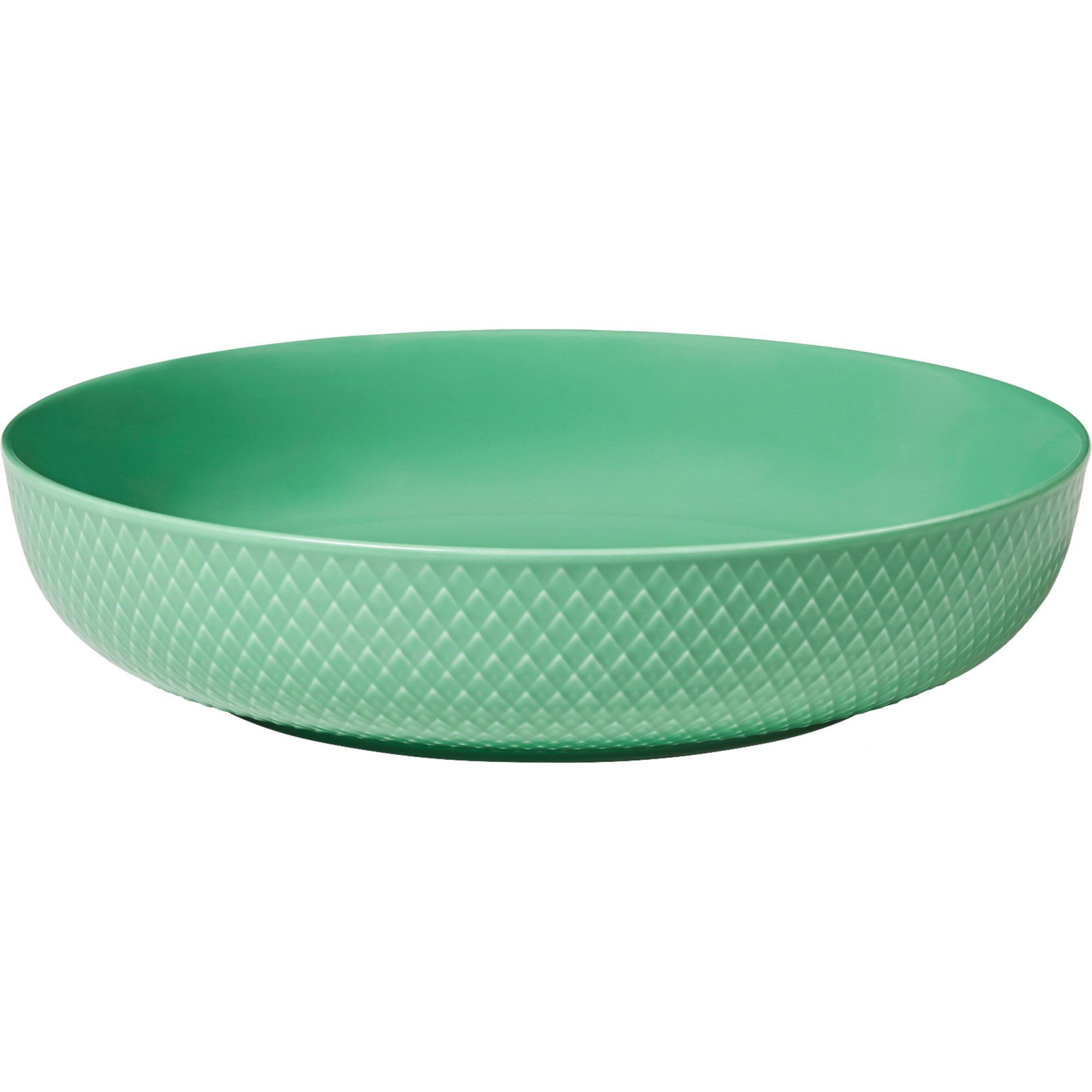 Lyngby porcelæn Rhombe serveringsskål 28 cm, grøn