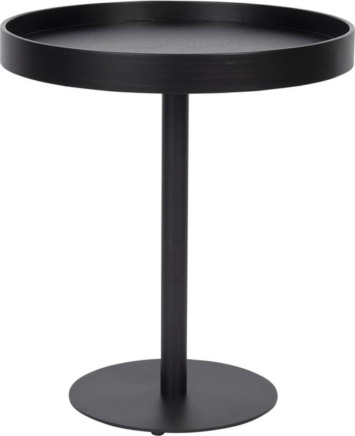 Side- og småbord Studio White Yuri i egetræsfiner og jern, antracit Ø40 x H45 cm