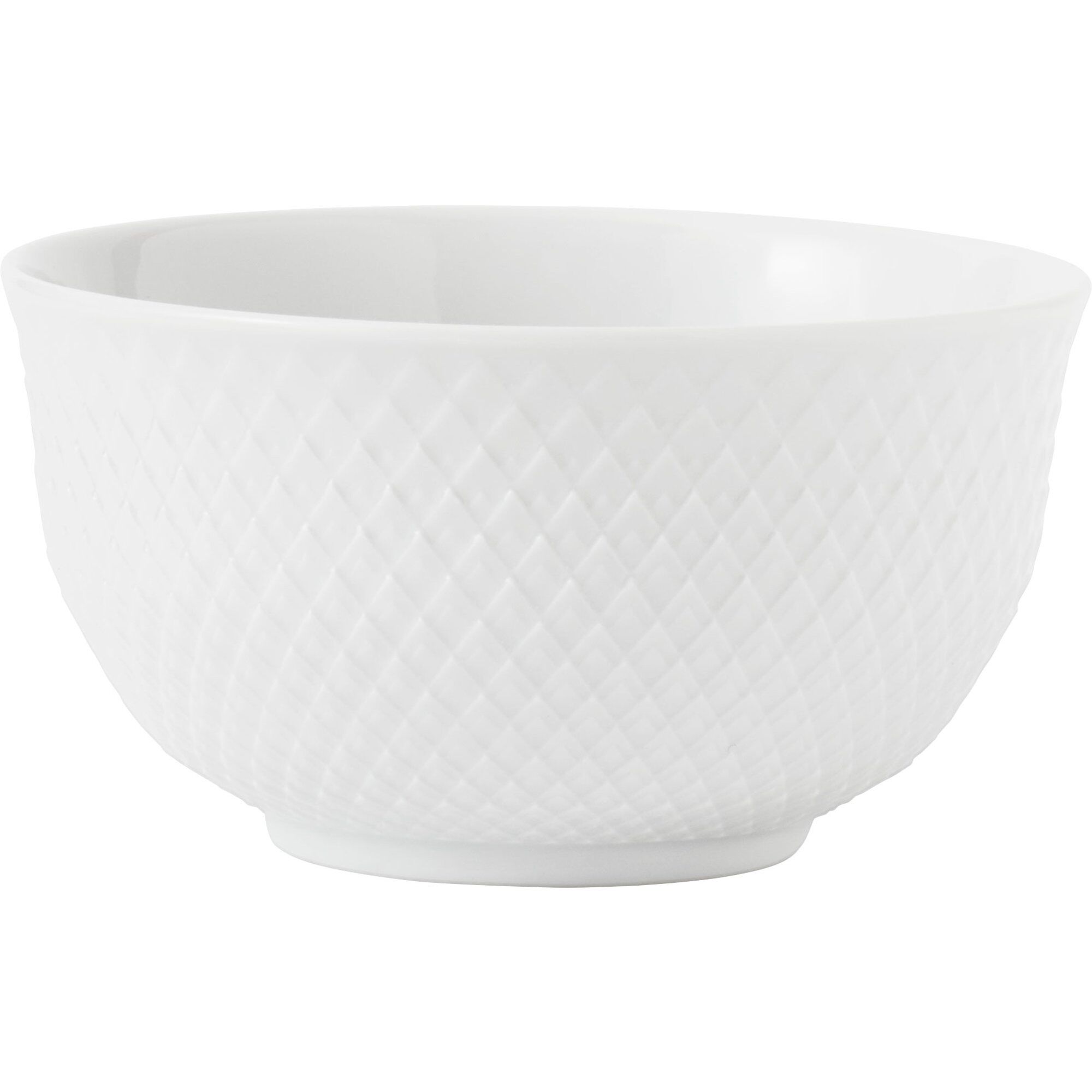 Lyngby porcelæn Rhombe skål, hvid, 11 cm