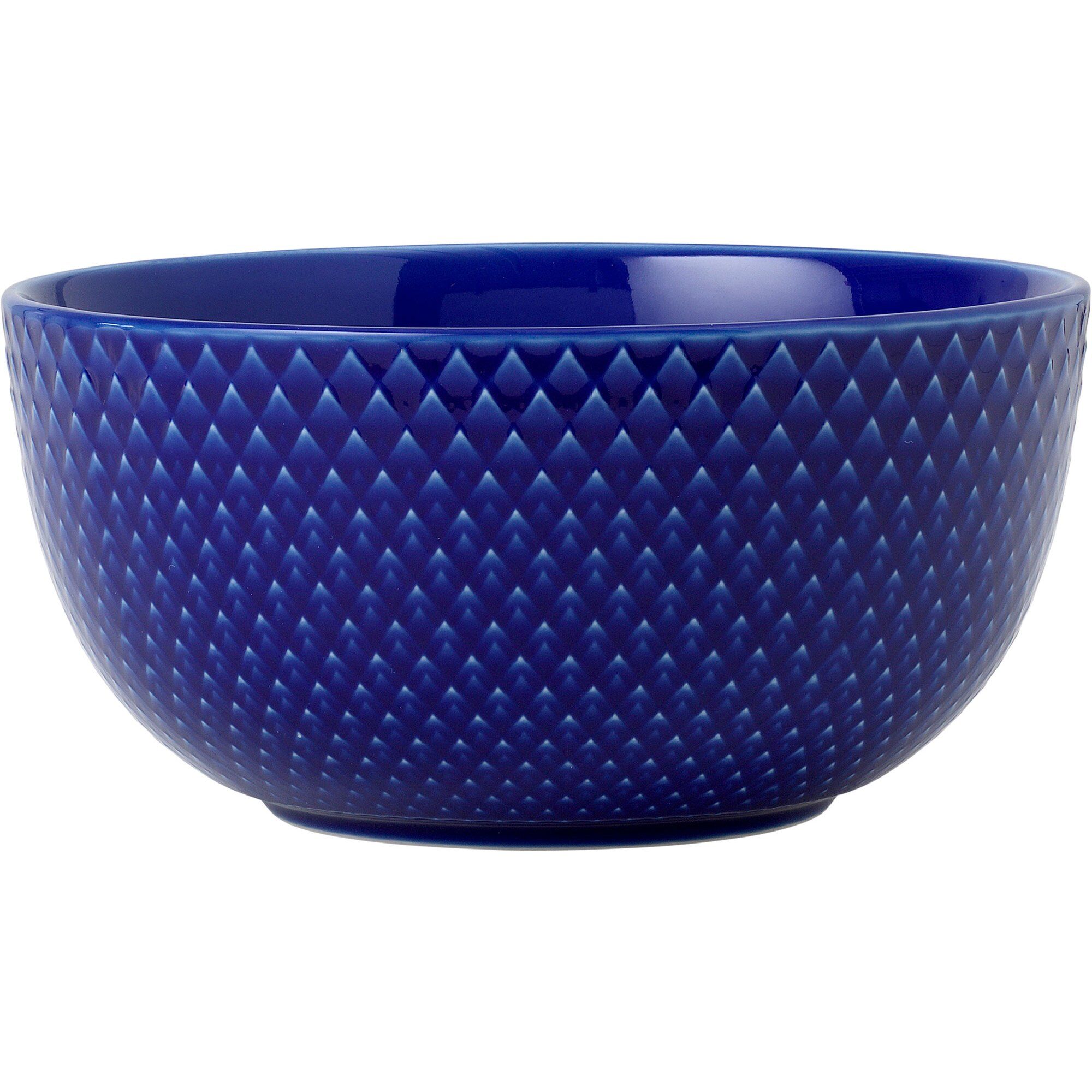 Lyngby porcelæn Rhombe Color Skål 13 cm. mørkeblå