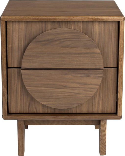 Zuiver Groove sidebord / småbord valnødfiner asketræ mudderbrun 55x45x40 cm