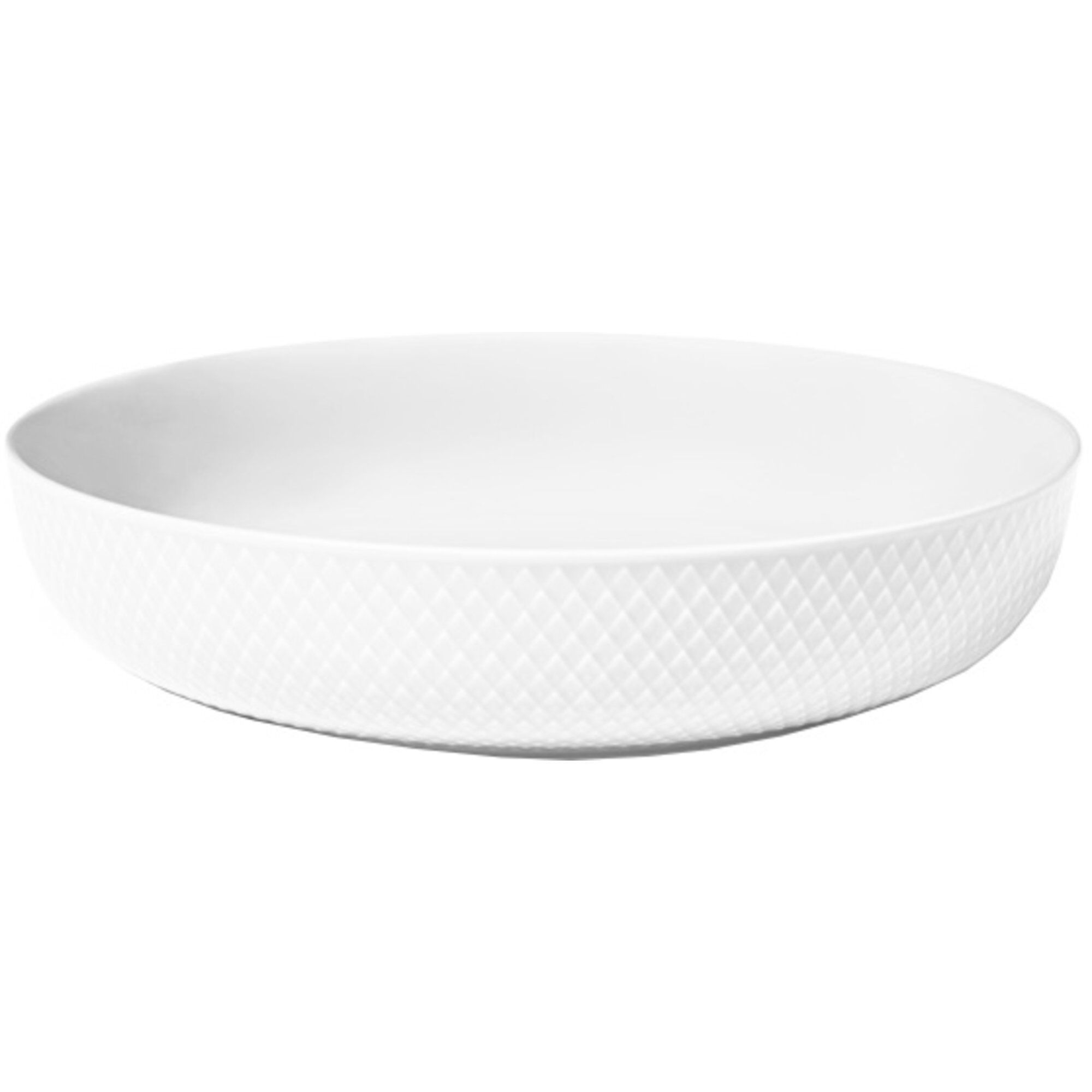 Lyngby porcelæn Rhombe serveringsskål 28 cm, hvid