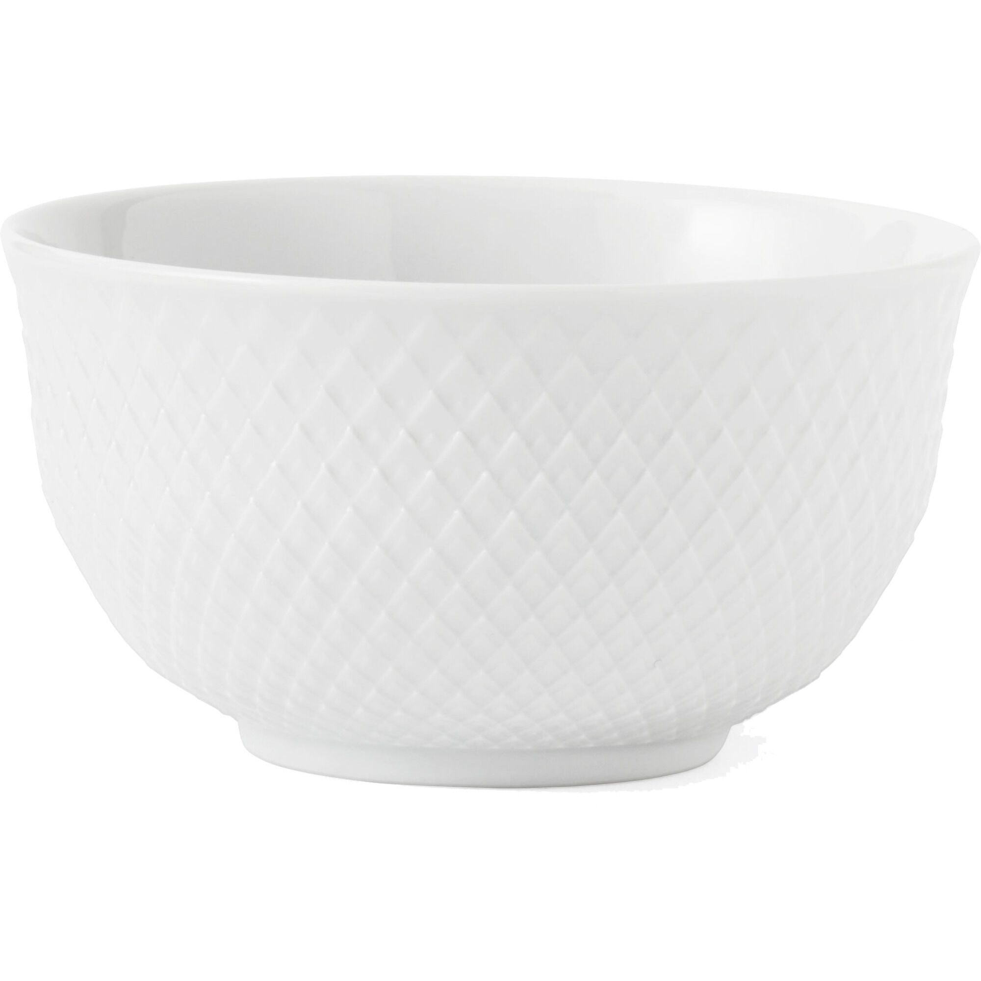 Lyngby porcelæn Rhombe skål, hvid 50 cl.