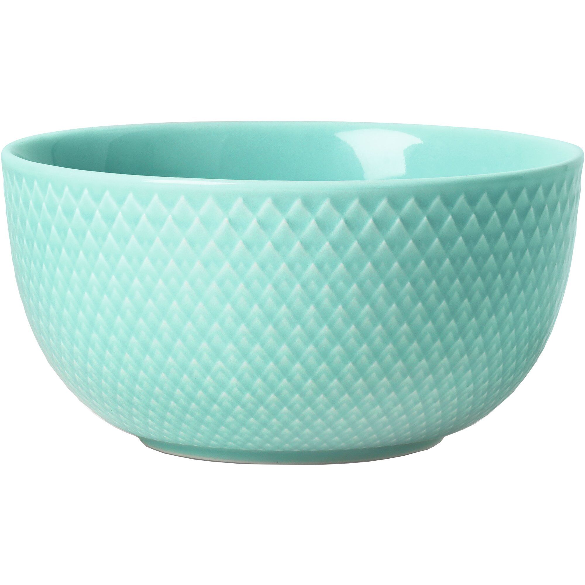 Lyngby porcelæn Rhombe Color Skål Aqua 13 cm