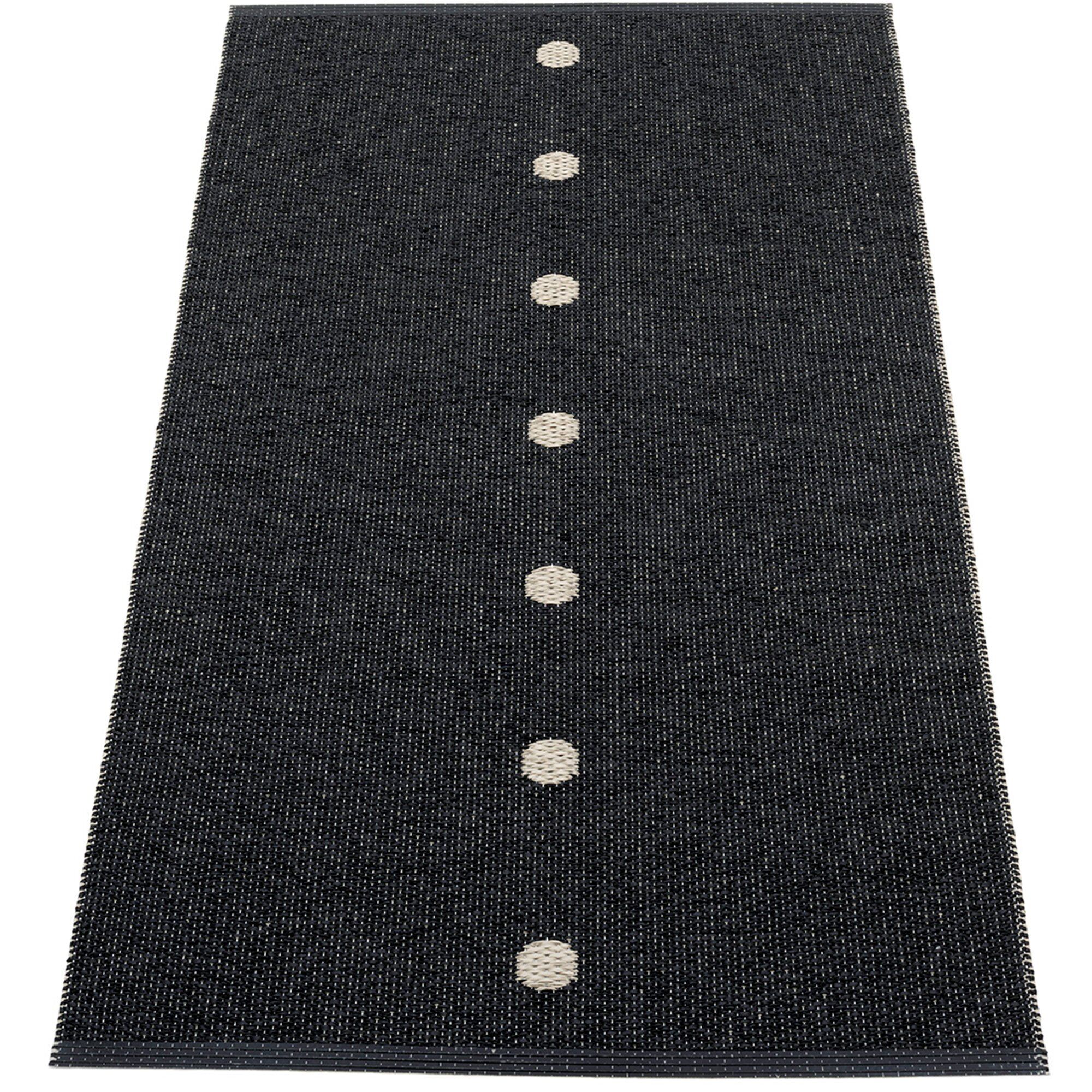 Pappelina Gulvtæppe Peg, 70 x 140 cm., black/linen