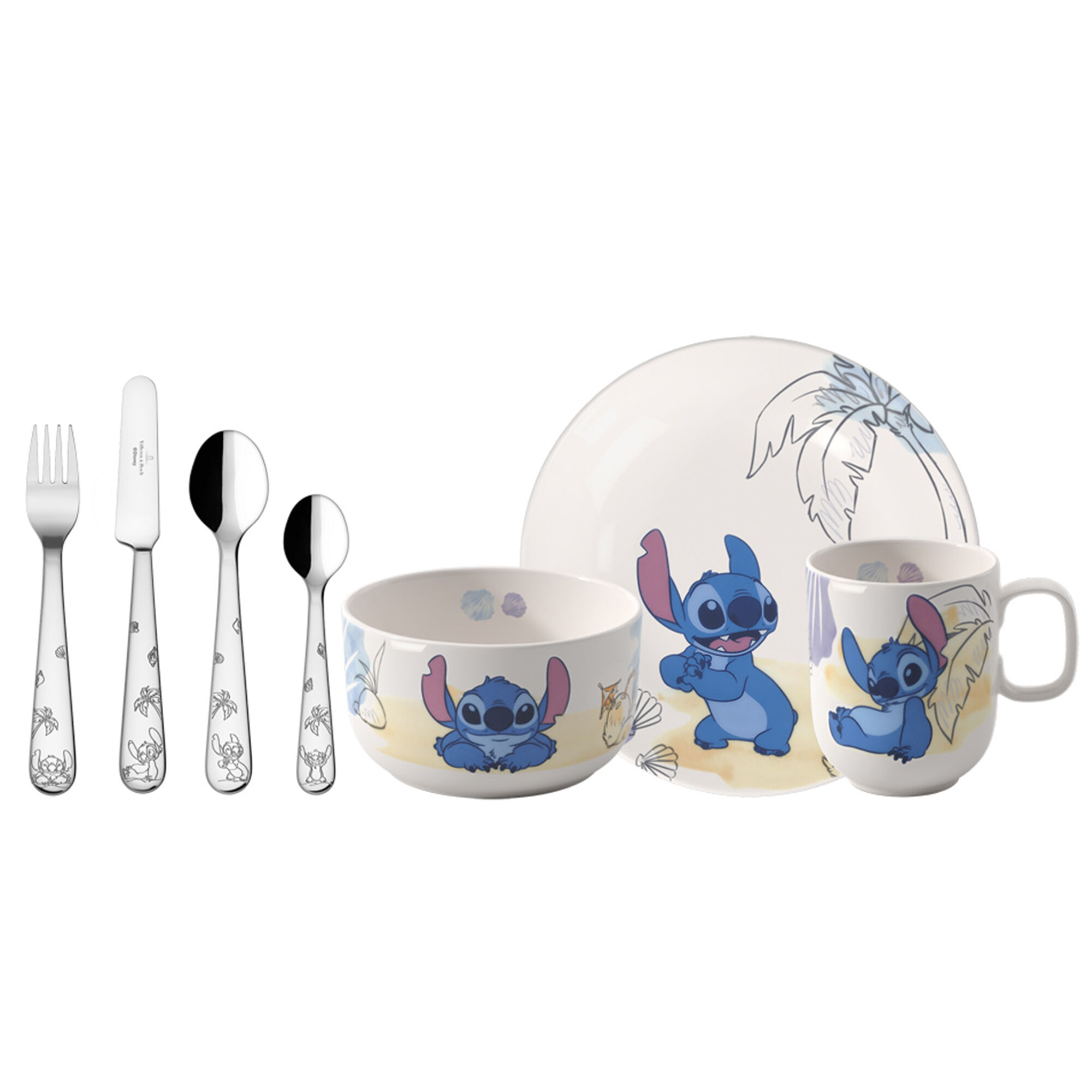 Villeroy & boch Disney Stitch børneservice, 7 dele