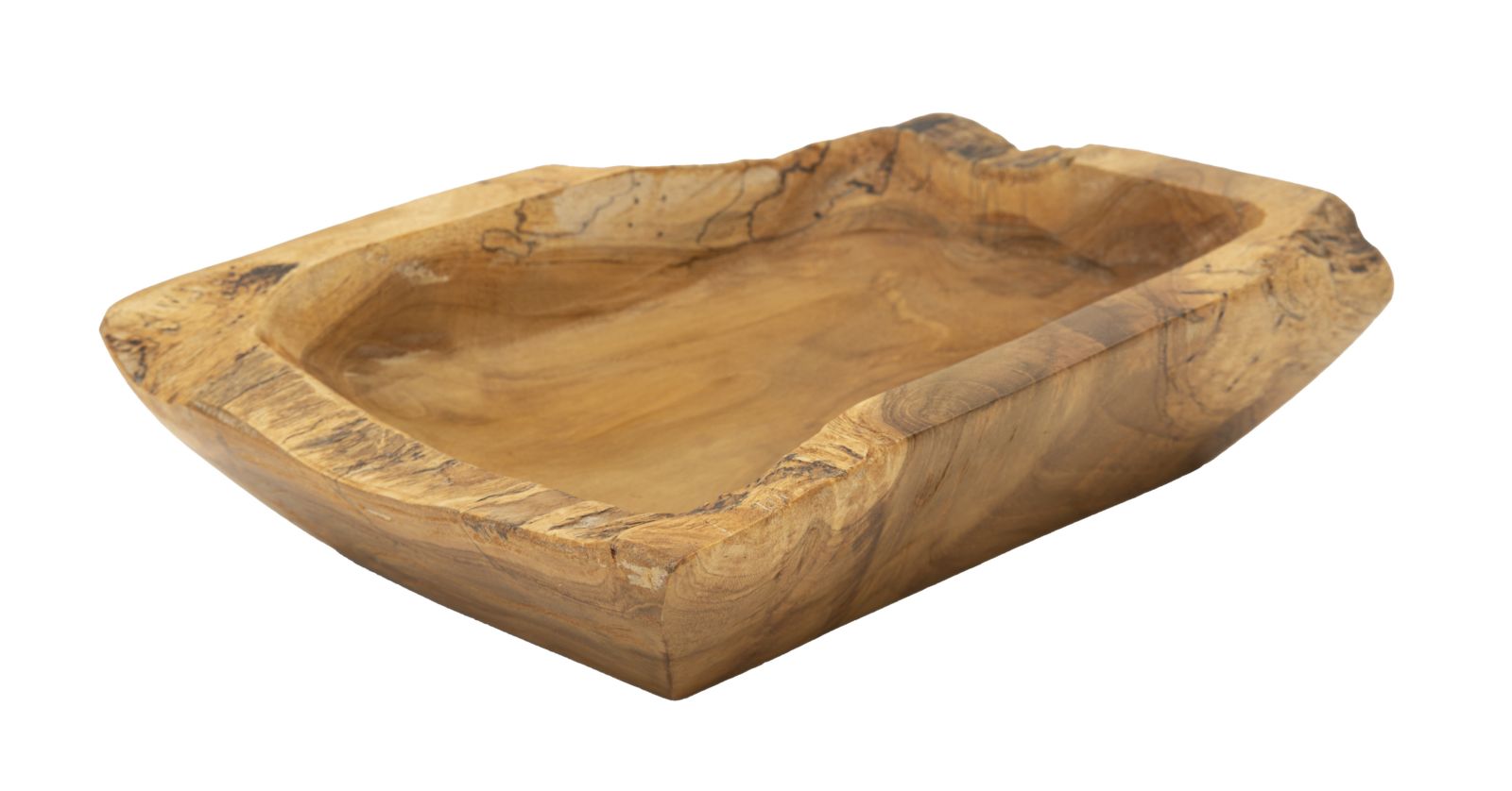 Bakke af teaktræ, 25x19x7 cm