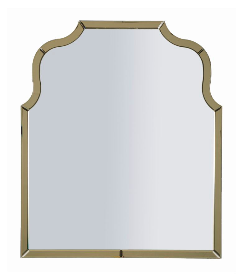 Glam spejl med guldfarvet ramme, 78x93 cm
