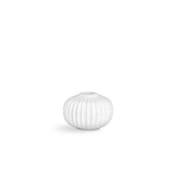 Kahler Kähler Hammershøi Lysestage - Hvid - H5,5 cm. : Erling Christensen Møbler  : Erling Christensen Møbler