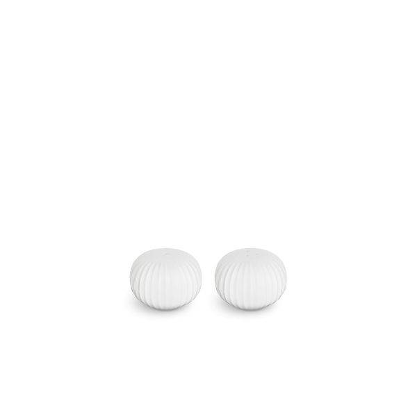 Kahler Kähler Hammershøi Salt og Peber Sæt - Hvid - H4,5 cm. : Erling Christensen Møbler  : Erling Christensen Møbler