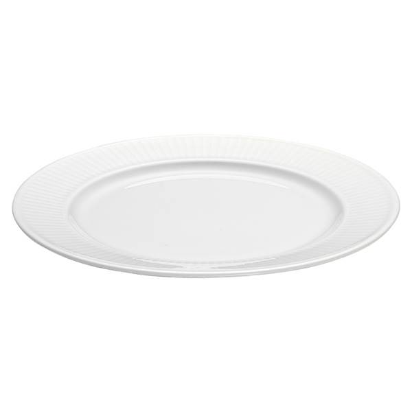 Pillivuyt Plissé Tallerken flad Dia 20 cm - Hvid : Erling Christensen Møbler