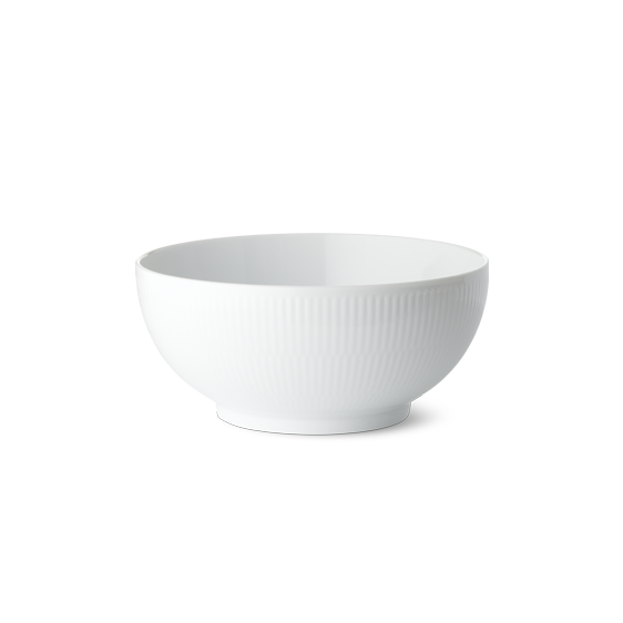 Royal Copenhagen Hvid Riflet Skål, 180 cl  : Erling Christensen Møbler