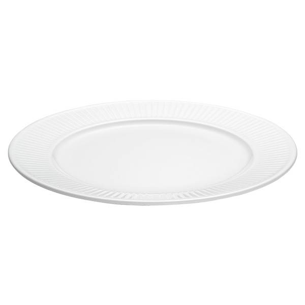 Pillivuyt Plissé Tallerken flad Dia 26 cm - Hvid : Erling Christensen Møbler