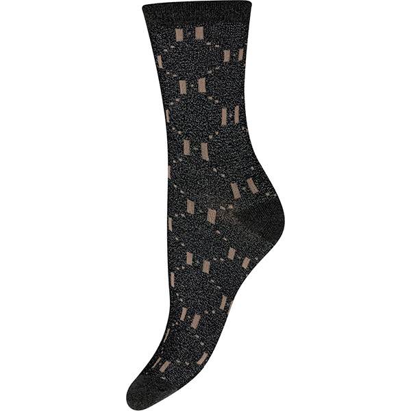 HYPE THE DETAiL strømpe m/lurex - Black/brown  : Erling Christensen Møbler