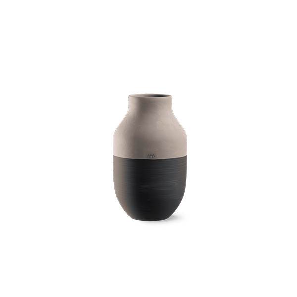 Kahler Kähler Omaggio circulare vase h 31 cm - Antracitgrå : Erling Christensen Møbler  : Erling Christensen Møbler