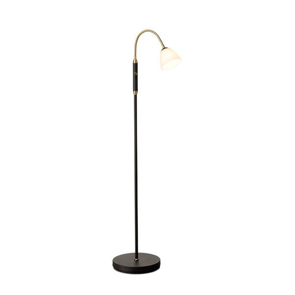 Halo Design Lucid LED 1-Arm Floor Lamp  -  Opal Antique  : Erling Christensen Møbler