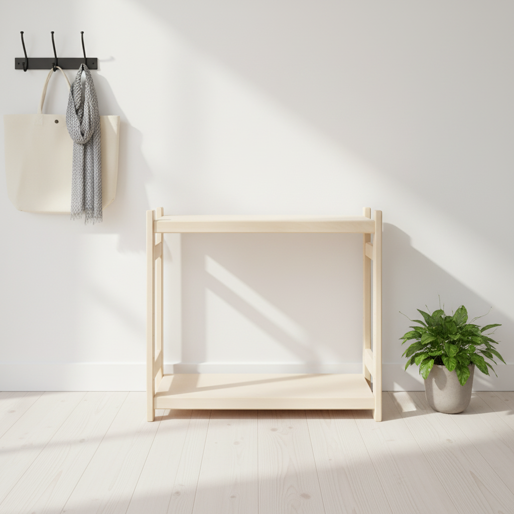 Modulær reol i bøg, 2 hylder, 60 Ã 50 Ã 43 cm