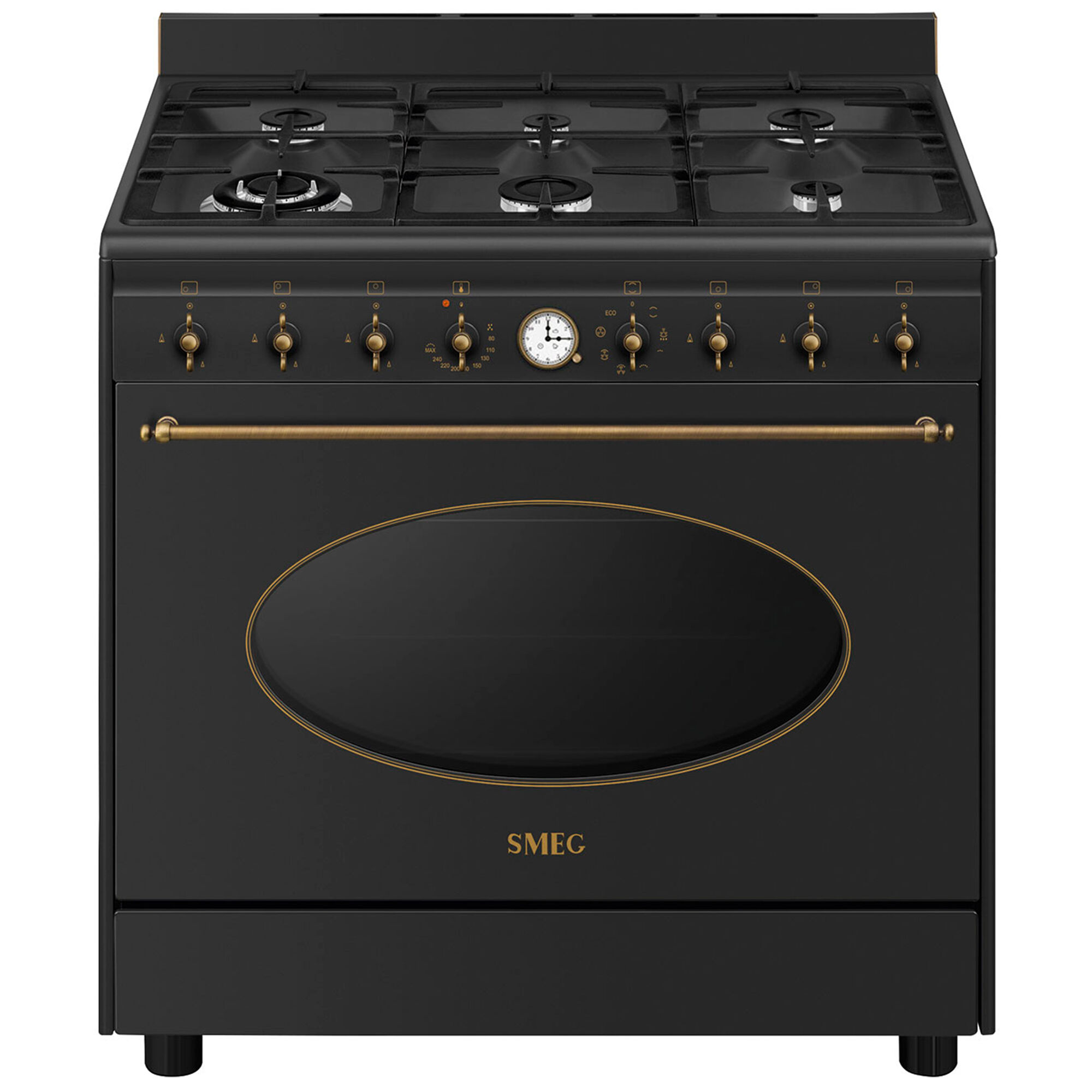 Smeg CO90GMAN2 Colonial gaskomfur 90 cm, antracit