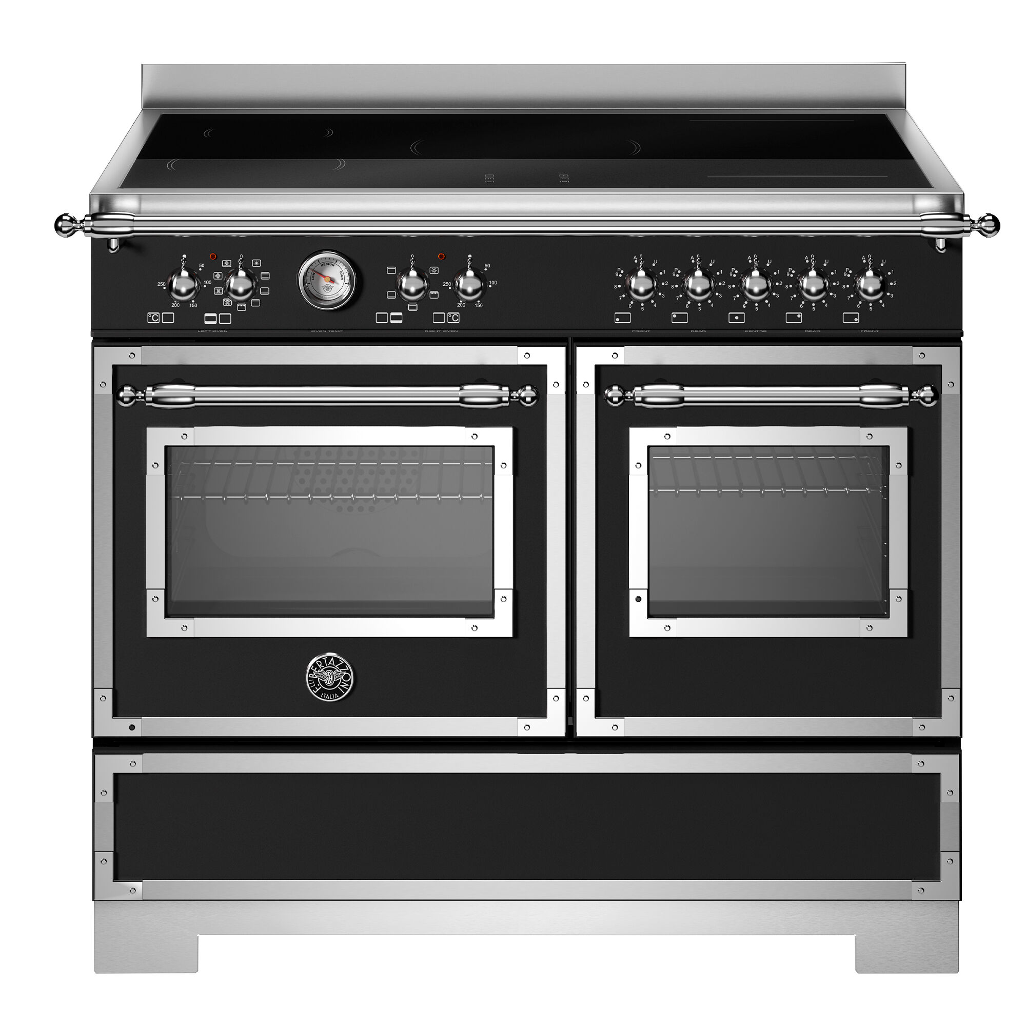 Bertazzoni HER105I2ENET2 Heritage induktionskomfur 100 cm med 5 zoner og 2 ovne, mat sort