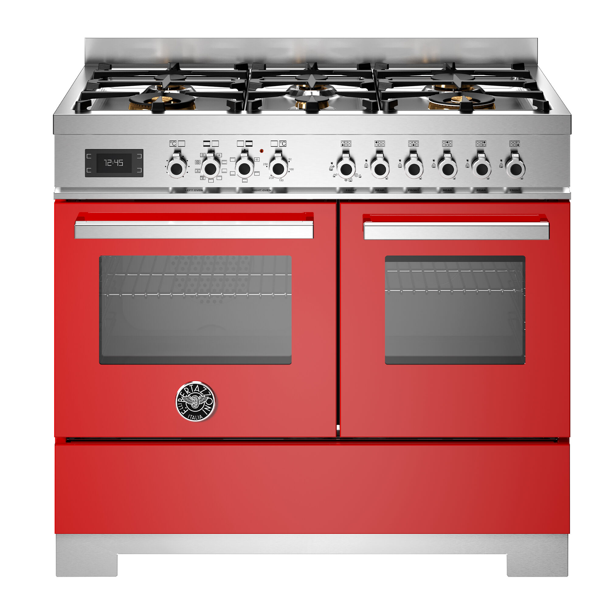 Bertazzoni PRO106L2EROT2 Professionelt gaskomfur 100 cm, rød