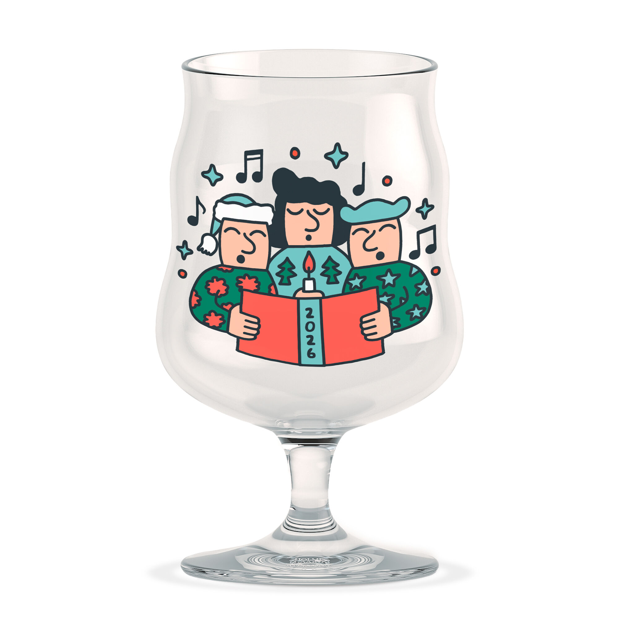 Holmegaard Mikkeller Universel ølglas 2026 40 cl klar med dekoration