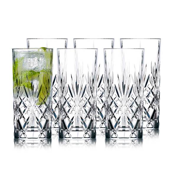 Lyngby Glas Krystal Melodia Highball 36 cl 6 - stk.  : Erling Christensen Møbler