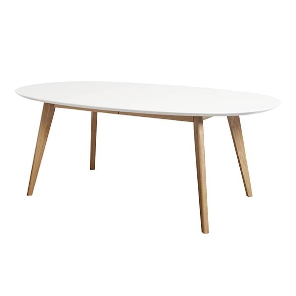 Andersen Furniture DK10 spisebord - 110 x 190 cm. - eg naturolie - hvid laminat  : Erling Christensen Møbler